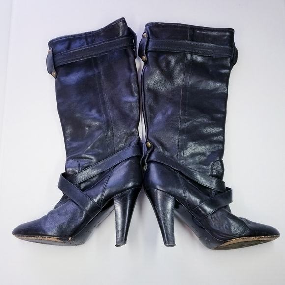 Coach | Knee Length‎ buckle Leather boots 7 - Picture 3 of 7